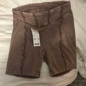 Urban outfitters brown vintage style biker shorts